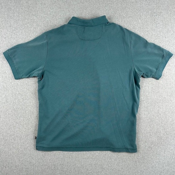 Tommy Bahama Men Large Polo Shirt Short Sleeve Teal Classic Fit Embroidered Golf - Picture 6 of 8
